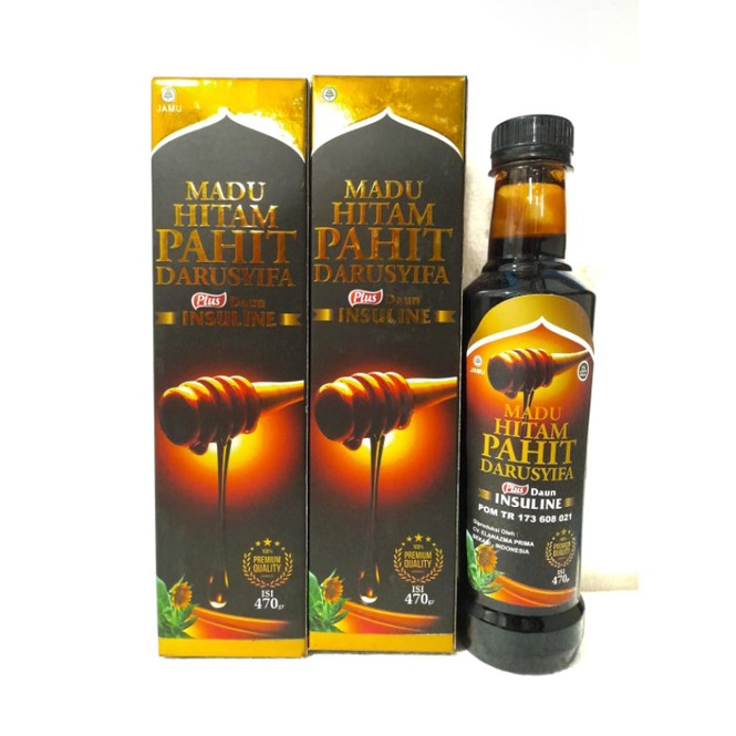 

MADU HITAM PAHIT PLUS DAUN INSULIN DARUSYIFA 470 GRAM - DIABETES. JANTUNG. PARU-PARU