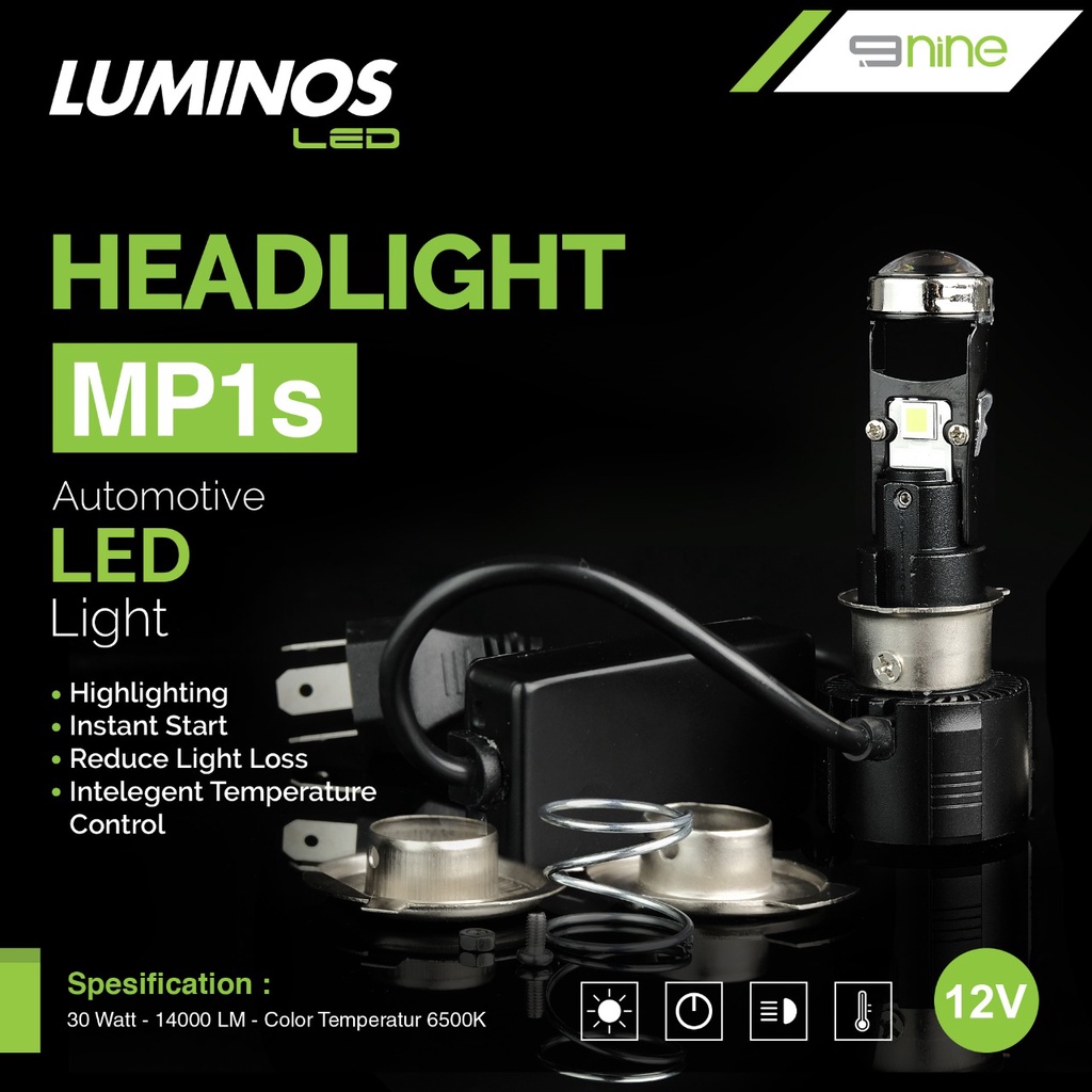 LED LUMINOS MP1S MINI PROJIE M6 LAMPU UTAMA MOTOR MATIC BEBEK H6 PNP