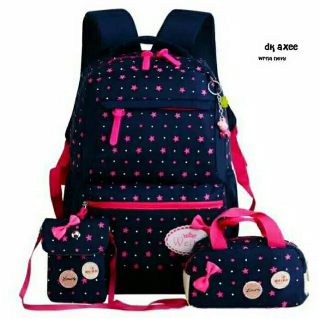 Tas Sekolah Anak Gendong Karakter Kartun Hello Kitty Captain america kumbang superman minions mickey