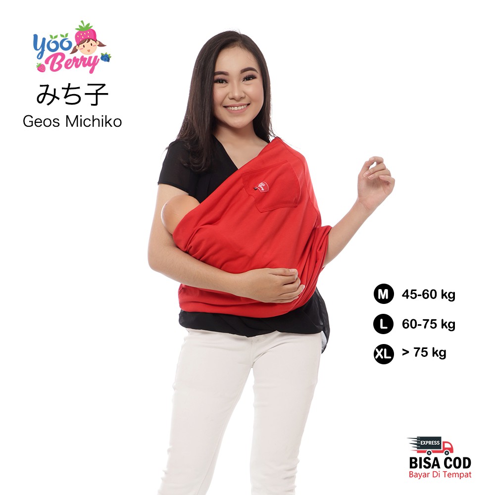 YooBerry Geos Michiko Gendongan Bayi Samping Baby Sling 0-3 Tahun Berry Mart