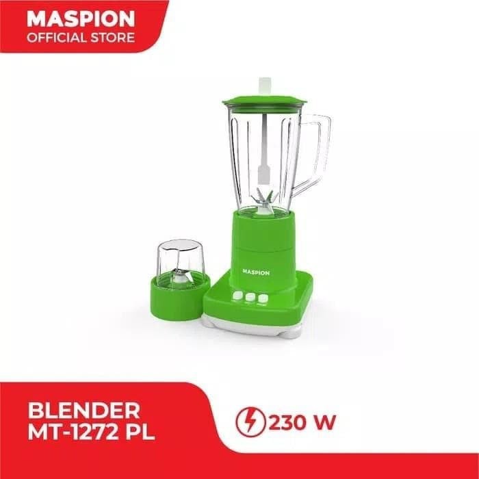 MASPION Blender Plastik 1 Liter MT 1273 PL -  With Dry &amp; Wet Mill - 3in1 3 Tabung - Garansi Resmi 1 Tahun