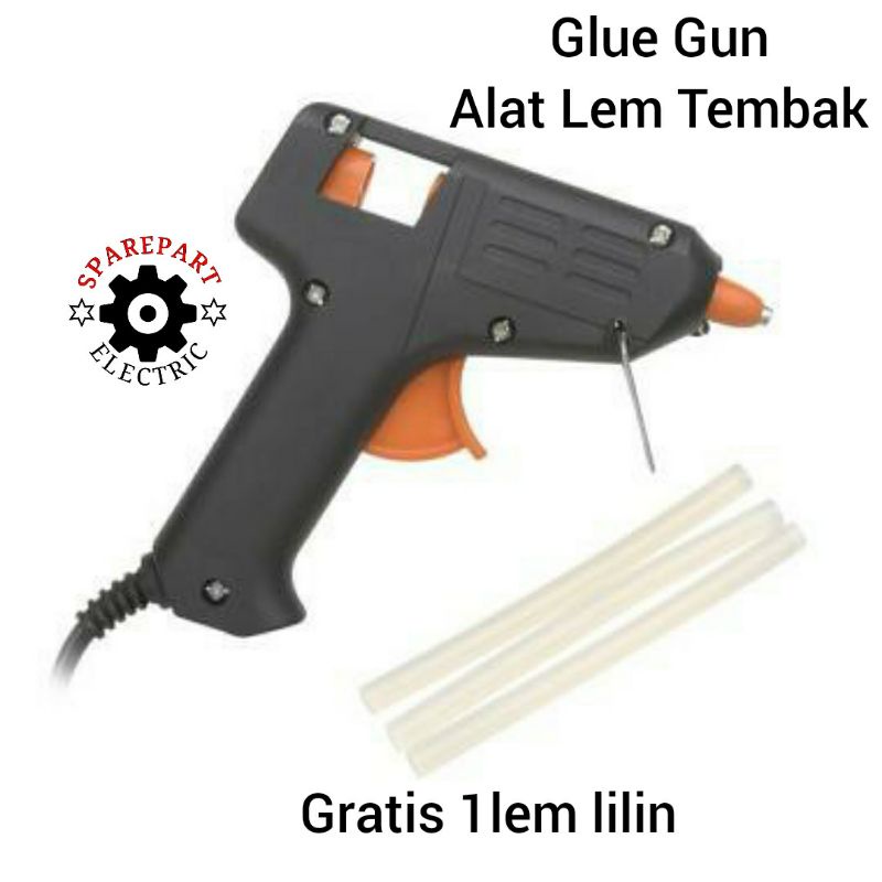 ALAT LEM TEMBAK LEM LILIN / HOT MELT GLUE GUN 20WATT CEPAT PANAS