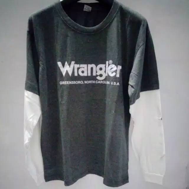 Kaos lengan panjang ukuran L katun comback