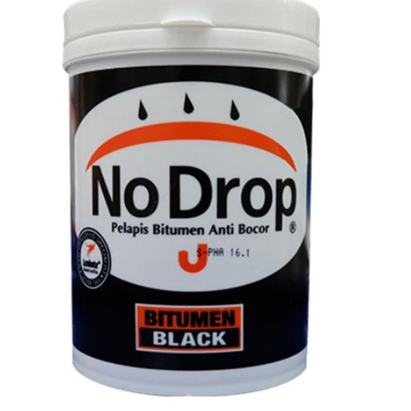Baru - CAT PELAPIS ANTI BOCOR NO DROP BITUMEN BLACK 1KG / NODROP 1KG BITUMEN BLACK / NO DROP BITUMEN