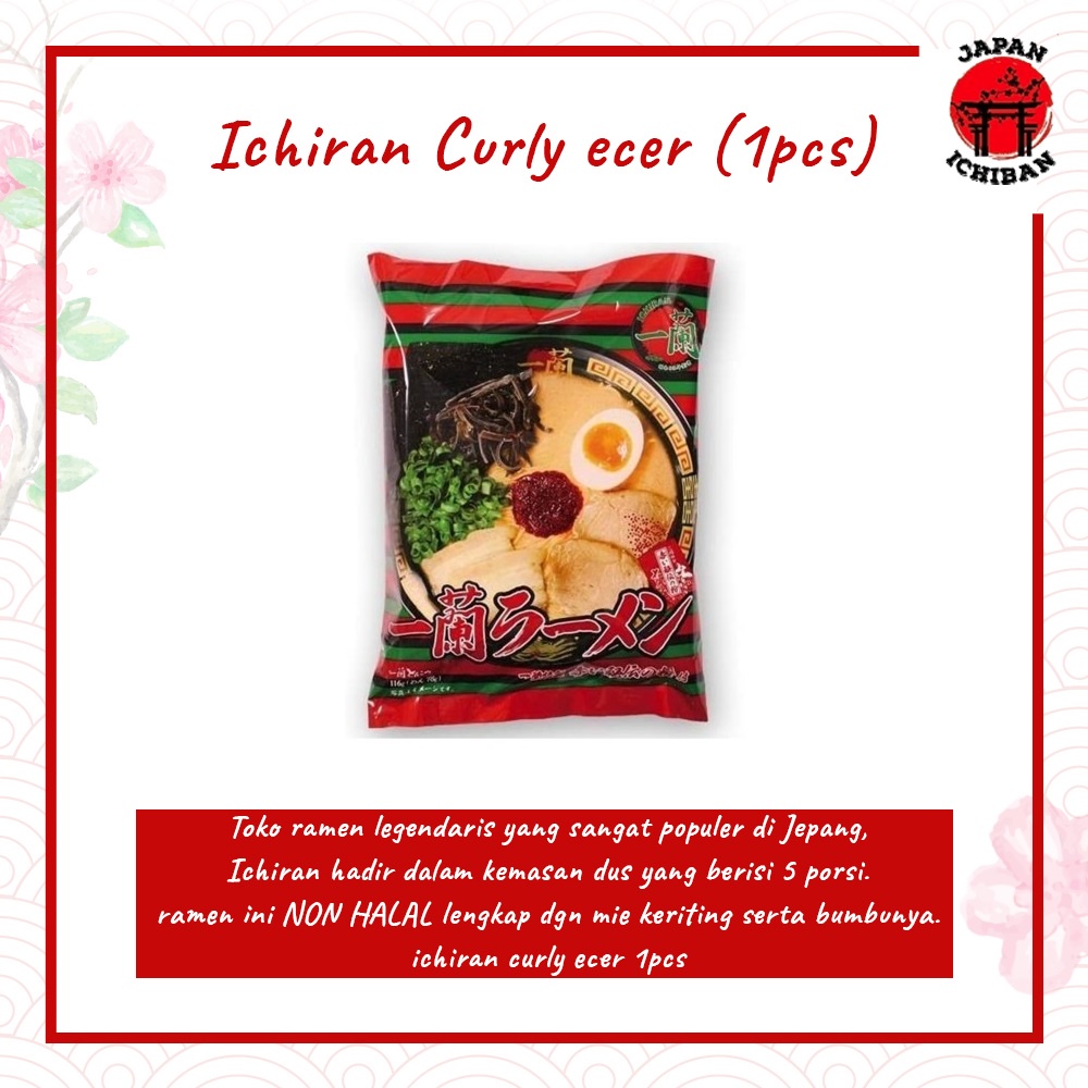 

Ichiran Ramen Curly Noodles (Ramen Instan Bestseller) Original Satuan