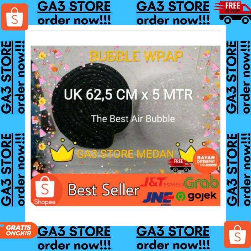 

Bubble Wrap Uk 62,5 CM x 5 MTR [ Max 2 roll untuk 1 x Cek Out ] Best Air Bubble