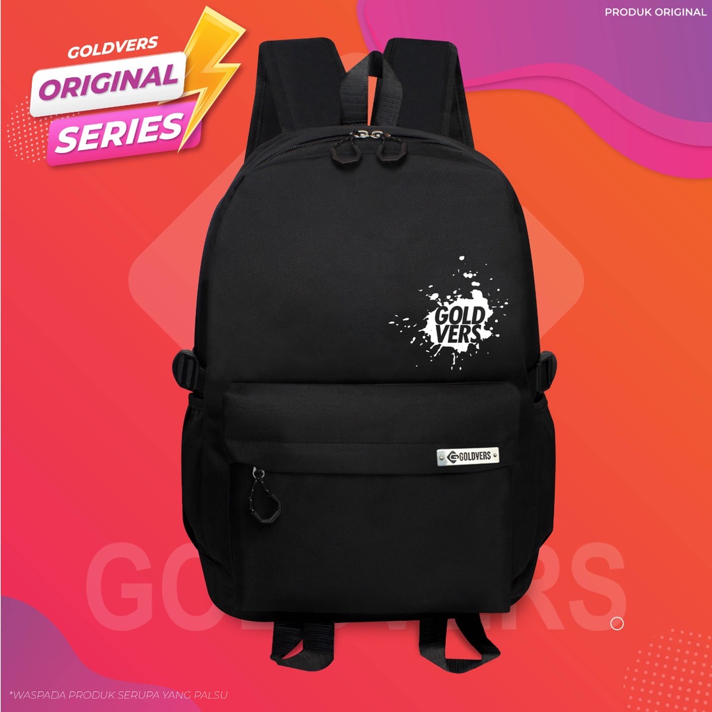 GOLDVERS Ransel Sekolah Anak Laki-Laki BackPack Tas SD SMP Punggung Laptop Sekolah IMPORT-Glowing Hitam 2