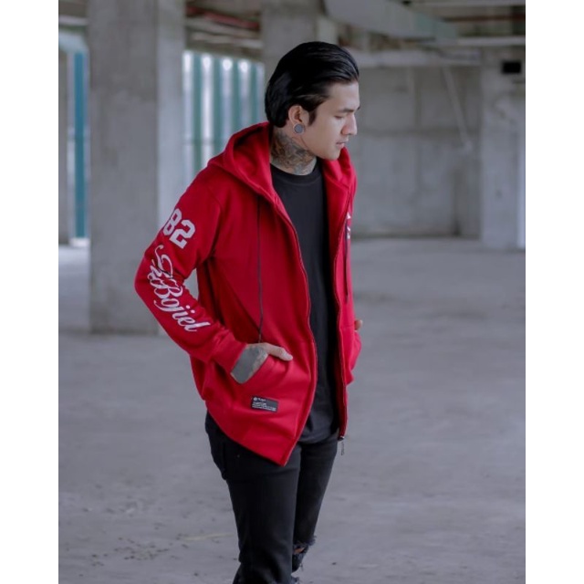 Jaket Sweater Zipper Pria Santai TRIPLEHIZI