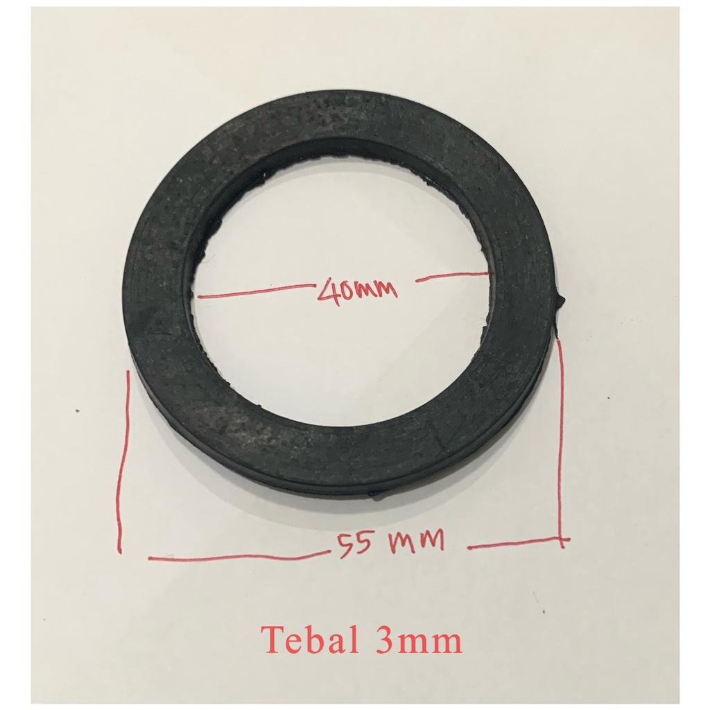 Karet mur diameter 55mm x 40mm x 3mm -Ring o seal karet 5.5 cm rubber silicon rubber silikon sil nepel fiiting 55mm untuk mur mor tanngki tandon toren 1inch