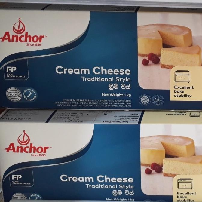 

(BISA COD) Cream cheese anchor 1kg kemasan (KHUSUS INSTAN)