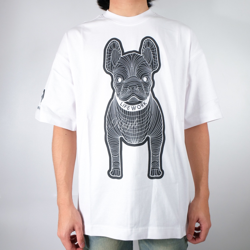 Lifework Silket LA Dog Oversize Tee White 100% Original