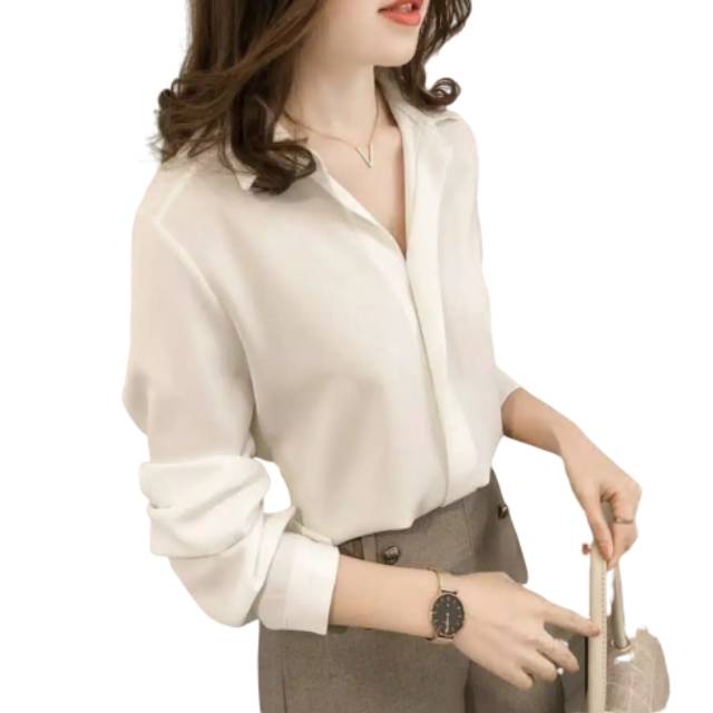 Kemeja Kerja Kantor Putih Polos