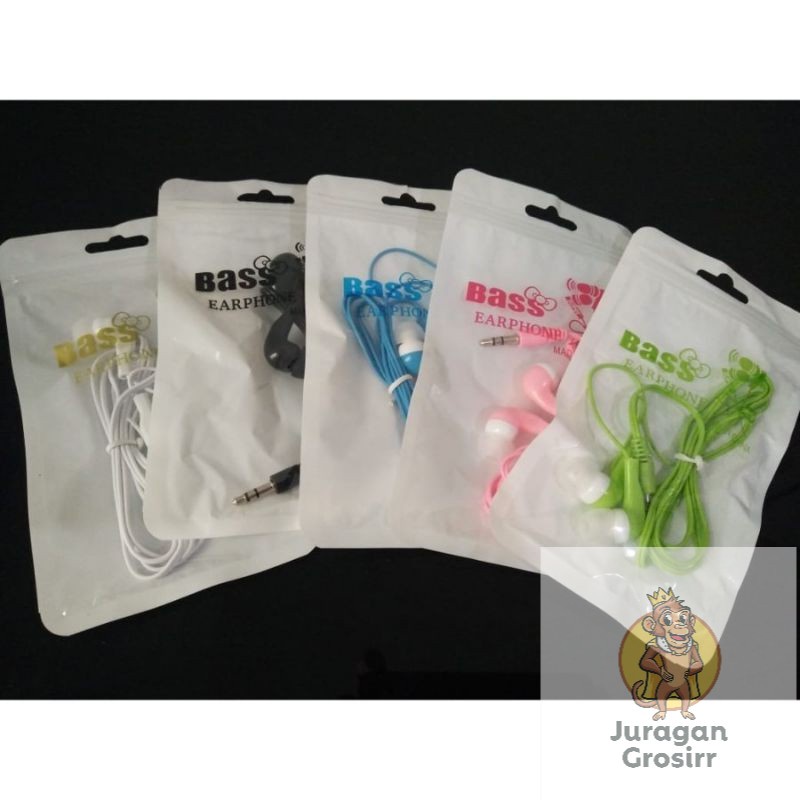 JG - Handsfree Handset Music Angel Macaron Handset earphone Music Angel BASS matte