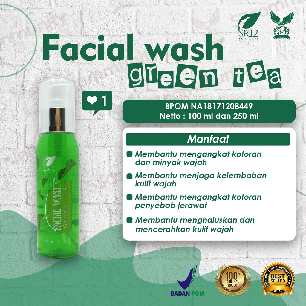 SABUN WAJAH JERAWAT,SABUN BERMINYAK,SABUN KOMEDO - FACIALWASH GREENTEA