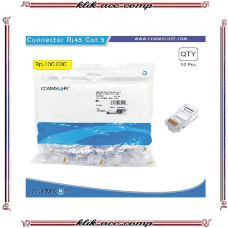 Conector rj45 commscop cat5 ORI