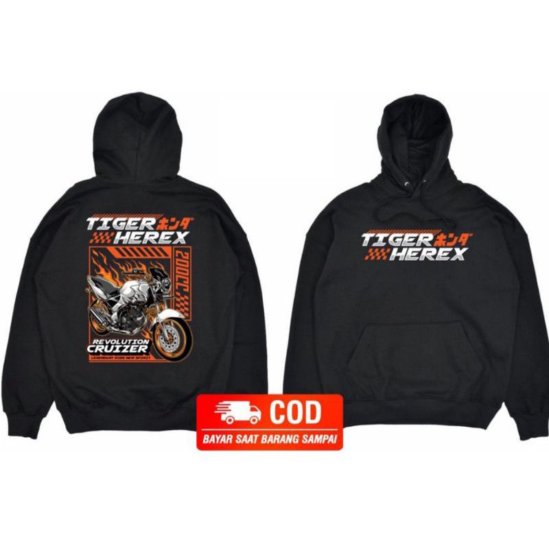 Jaket Hoodie Honda Tiger Herex S - Big Size 401