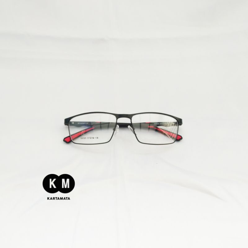 Frame kacamata kotak stylish besi ringan fashion pria