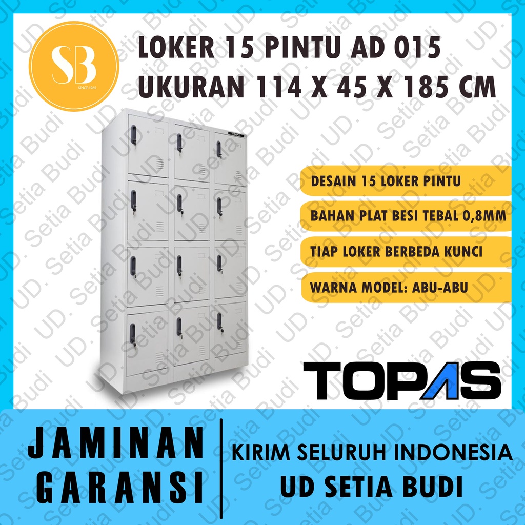 Lemari Loker Besi 12 Pintu TOPAS AD 015