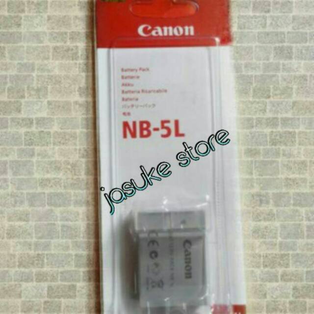 Baterai  NB-5L Battery for Canon Powershot S100, S110, SX230 HS, SX210 IS, SD790 IS, SX200 IS, SD800