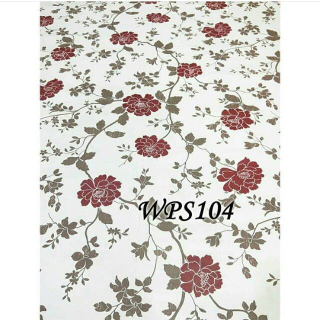 Wallpaper Dinding Sticker Motif Bunga Merah Besar
