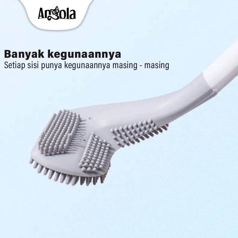 Sikat WC Silikon  Brush Toilet Silicone Sikat Pembersih Kamar Mandi ZARAZU