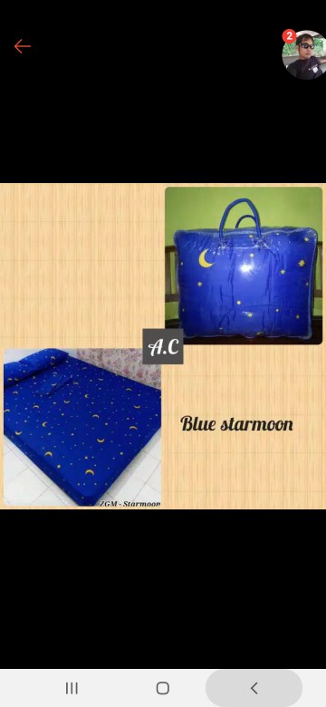 Sprei Ukuran 120 X 200 Motif Blue Star