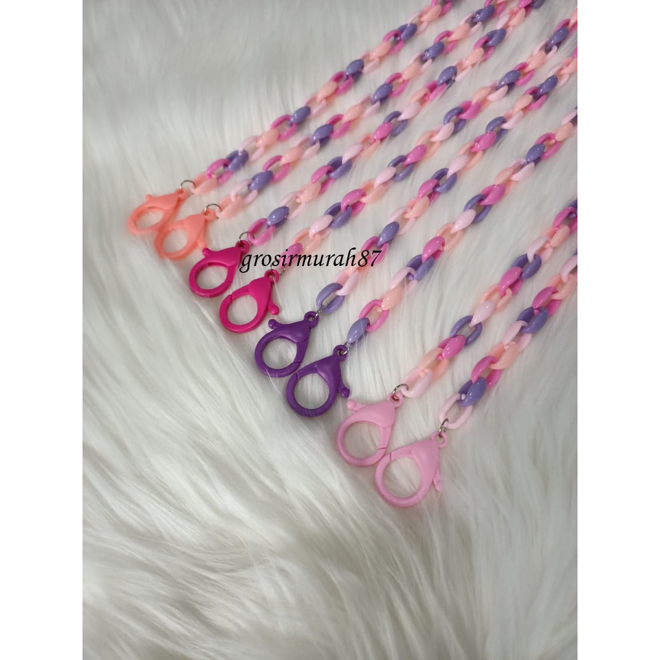 kalung masker tali strap konektor masker anak dan dewasa couple rantai acrylic gembul ready stok