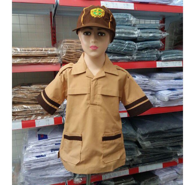 Seragam Baju Pramuka SD Siaga / Seragam Baju Pramuka SD / Seragam Baju Pramuka Siaga Lengan Pendek