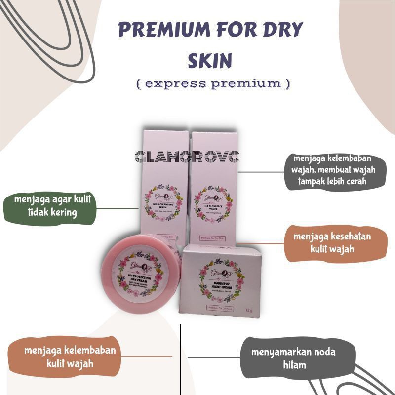 PAKET EKSPRESS PREMIUM/GLAMOR SKINCARE OVC/GLAMOR SKINCARE BPOM/GLAMOR SKINCARE ORI