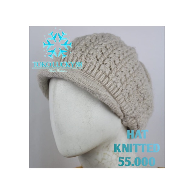 Hat Knitted Topi Rajut Wool Hat Knitted