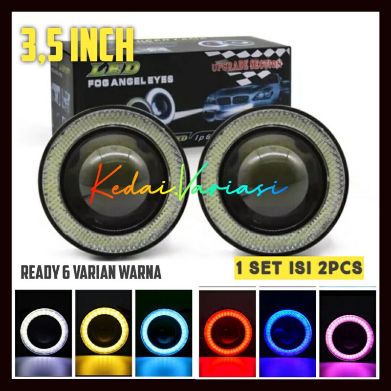 Lampu Sorot Bawah /Foglamp Angel Eyes 89mm(1 Pasang) untuk mobil #Agya/Ayla#Xenia/Avanza#Sigra/Calya