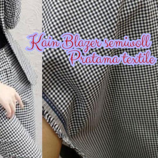 ➯ Bahan blazer semiwool/kain semi wool import_kain celana semiwool motif kotak ▲