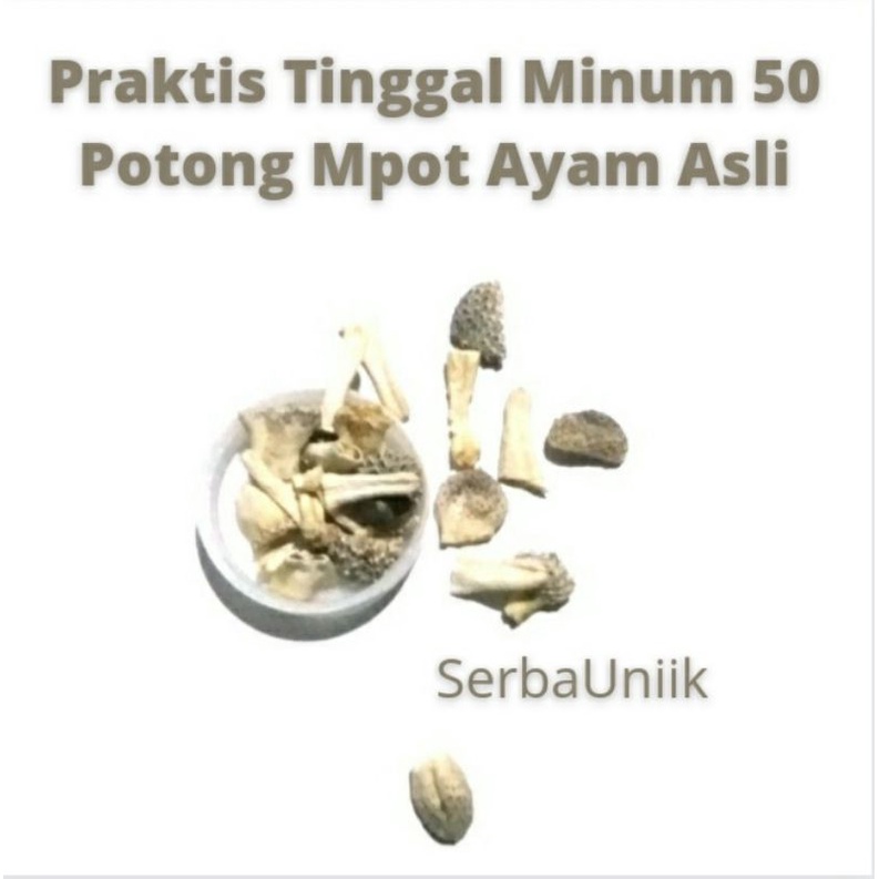50 Potong Mpot Ayam Putih / Empot Ayam Putih