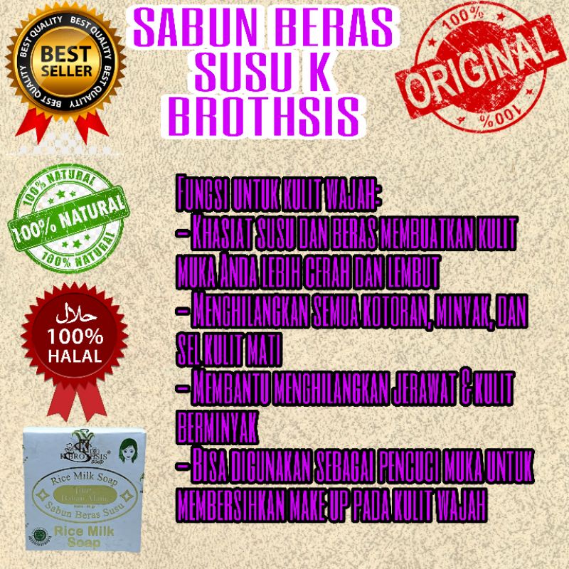 Sabun mandi sabun mandi pemutih beras perawatan wajah kecantikan perlengkapan mandi perawatan tubuh