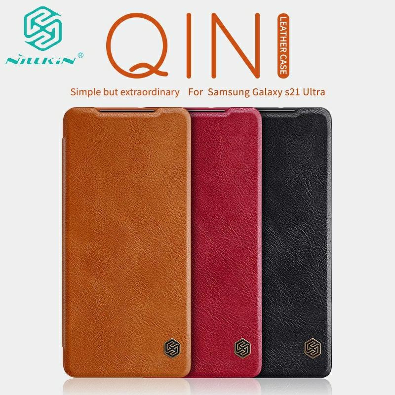 Original Case Flip Nillkin Casing Qin Flip Case Samsung Galaxy S21 / S21 Plus / S21 Ultra 2021