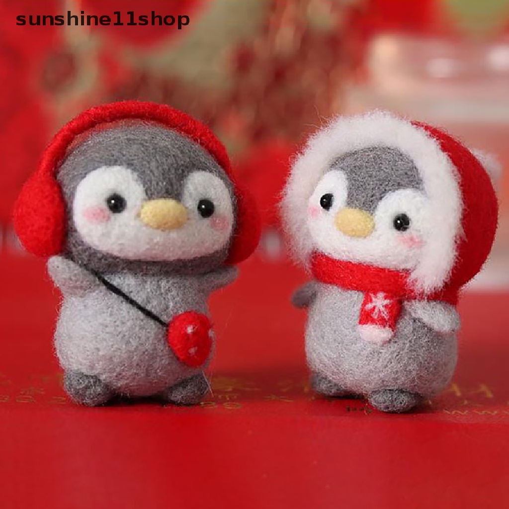 Sho Mainan Boneka Penguin Wol Felt Handmade DIY