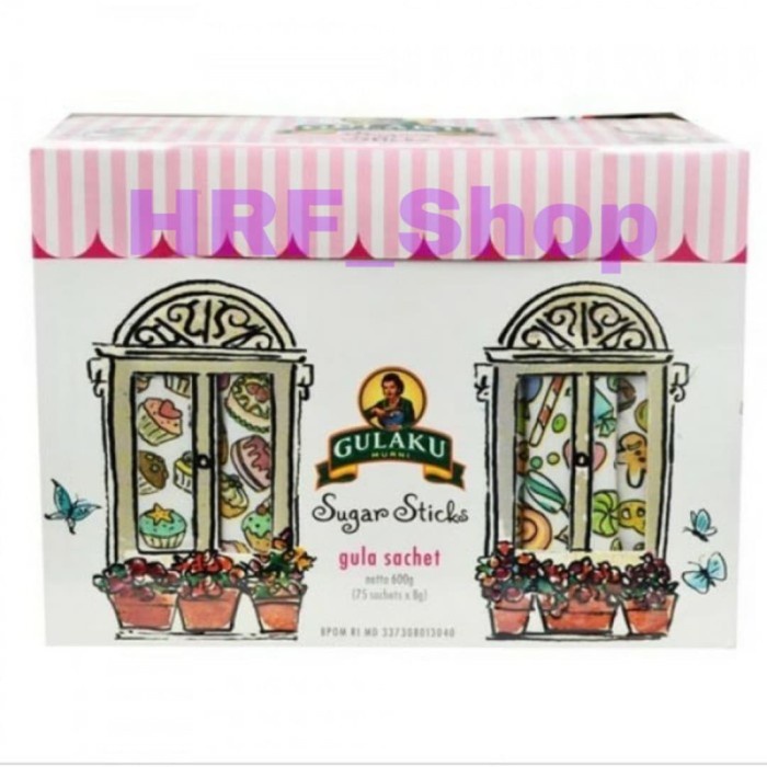 

Gulaku white sugar stik 600 gr|Gula pasir stik sachet 8 gr x 75 stik