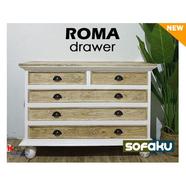 Promo Roma Drawer Rak Laci Penyekat Pembatas Lemari Baju - Drawer 4 Susun Laci Organizer - Lemari