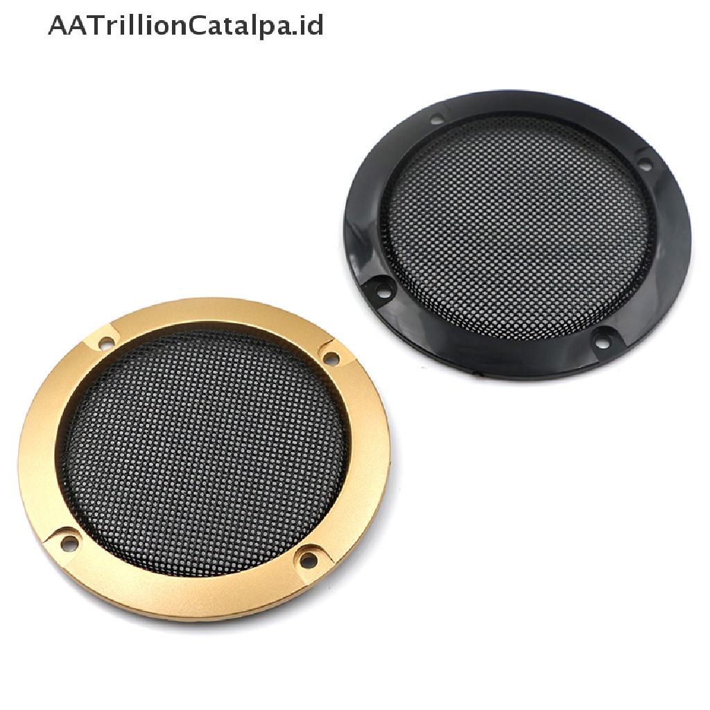 2pcs cover speaker Audio Bahan Logam mesh Bentuk Lingkaran Ukuran 3 inch