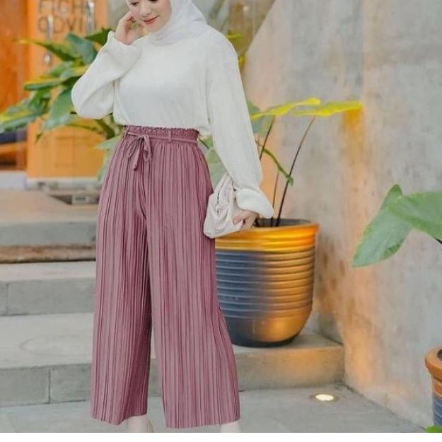 ֍ KULOT PLISKET PREMIUM WANITA / CELANA KULOT PLISKET PREMIUM WANITA JUMBO ➩