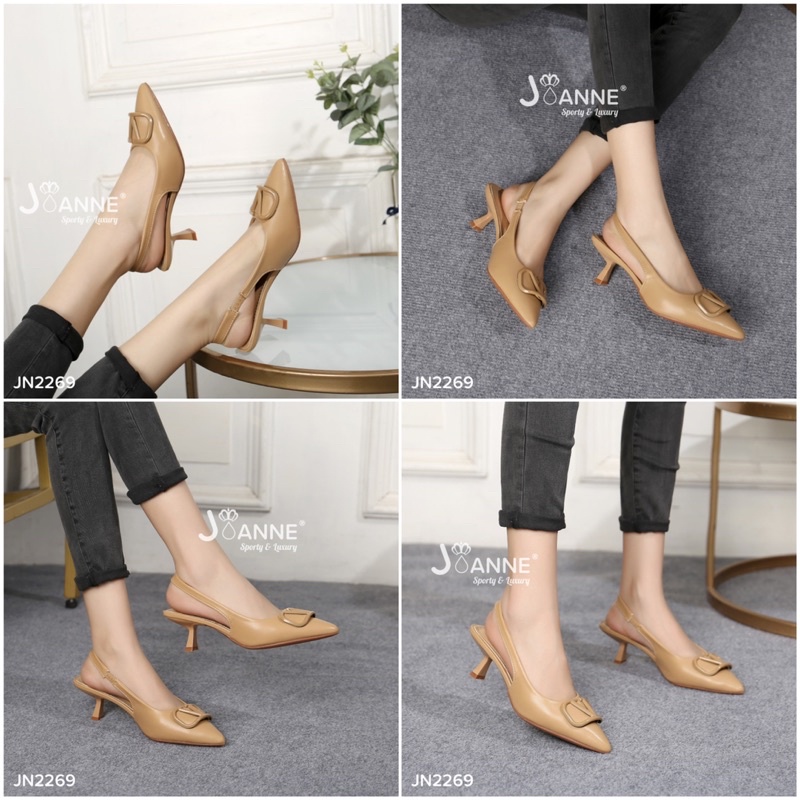 RESTOCK! [ORIGINAL] JOANNE Slingback High Heels Shoes Sepatu Hak #JN2269