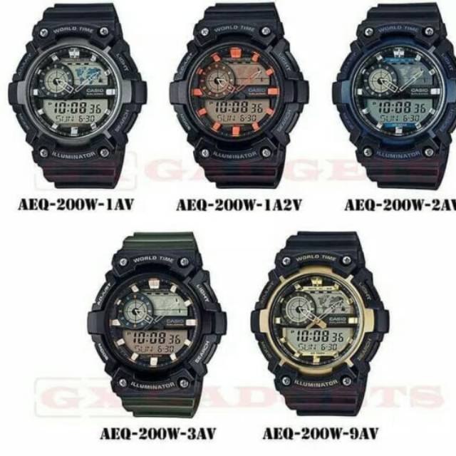 Jam Tangan Pria Casio AEQ-200W Series Original AEQ-200W