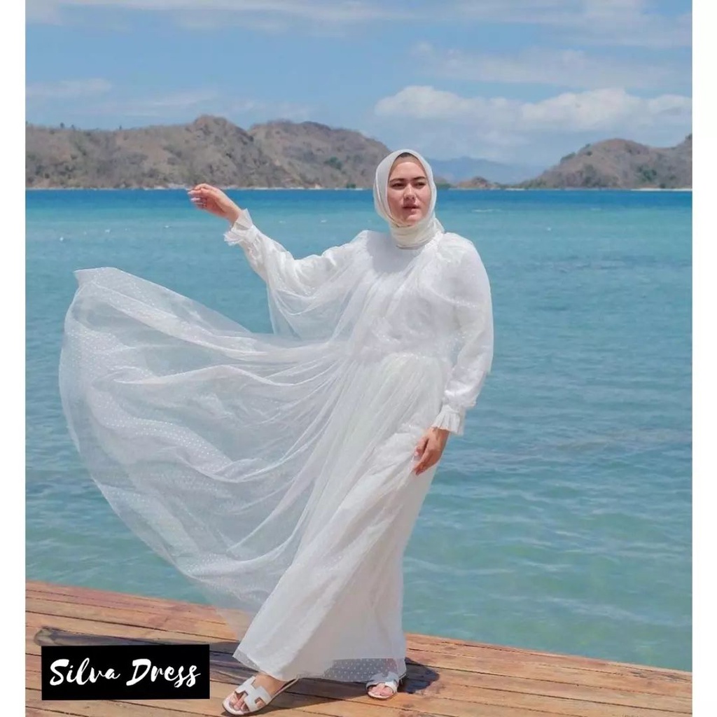 BAJU KONDANGAN / GAMIS KONDANGAN / DRESS KONDANGAN / BAJU PESTA / GAMIS PUTIH