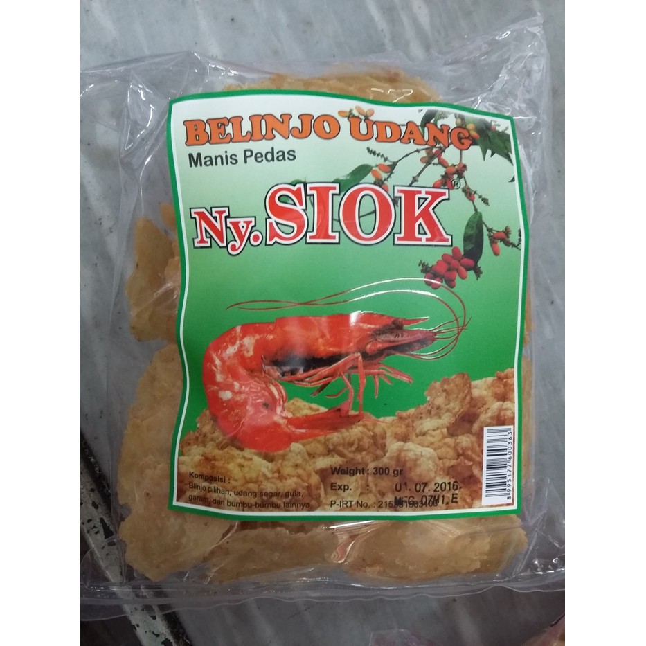 

Belinjo Udang Nyonya Siok / Ny. Siok Pedas Manis (FREE BUBBLE WRAP)