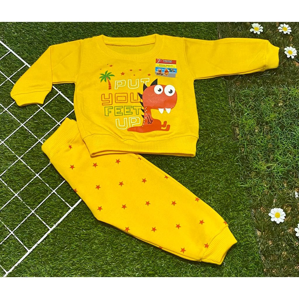 sweater bayi motif t-rex  Setelan 2-18 Bulan (RG069)