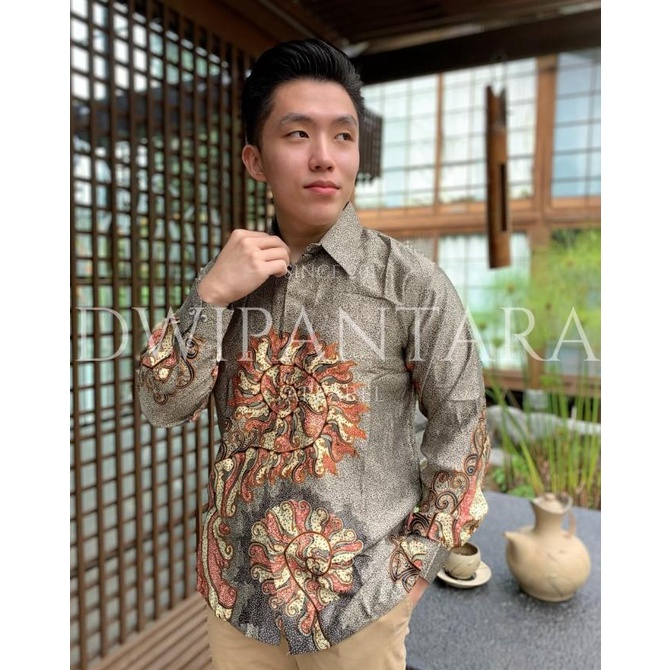 Batik Ngasemm, Kemeja Batik Pria Premium, Satin + Furing