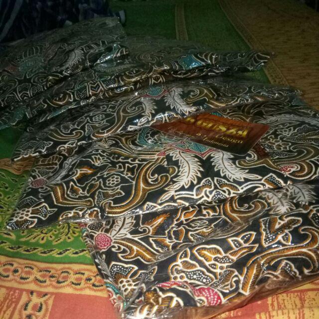 Warung Batik Kemeja Batik  Lengan Panjang Pendek Pekalongan Padi M L Xl Sogan Halus Kemeja Batik