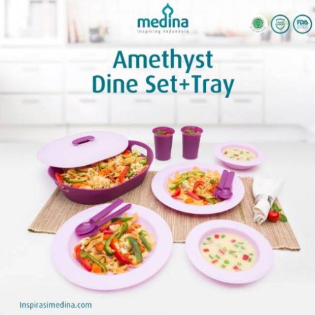 DINE SET N TRAY/WADAH/WADAH PLASTIK/WADAH PENYAJIAN/TUPPERWARE/PIRING/PIRING PLASTIK/SENDOK/GARPU