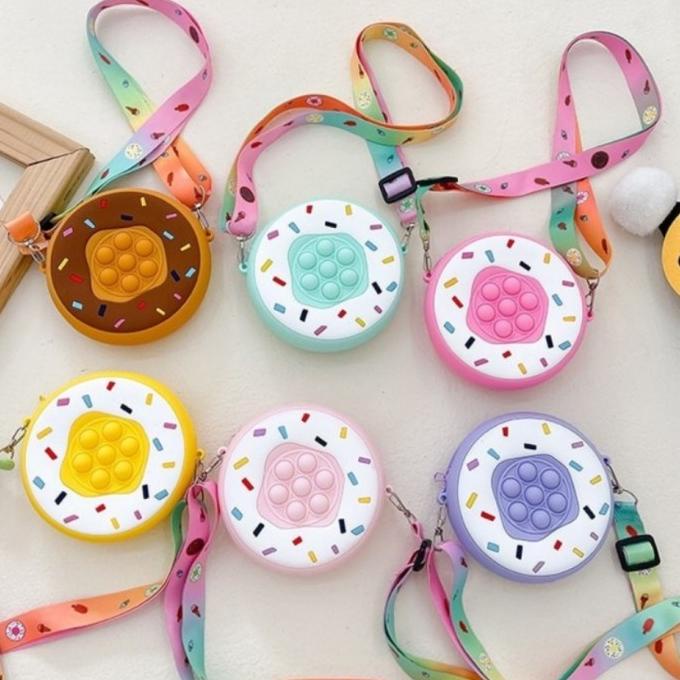 Tas selempang donat pop it tas donat donut tas anak pop it lucu