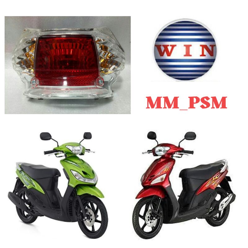 STOPLAMP MIO LAMA MIO SMILE NEW LAMPU STOP BELAKANG MIO STOP ASSY MIO LAMA MIO NEW MIO SMILE MEREK WIN SUDAH TERMASUK FITING SAMA BOHLAM